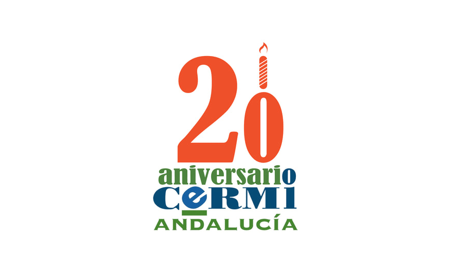 Logo del 20º aniversario de CERMI Andalucía