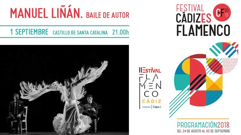 Cartel de la actuación de Manuel Liñán en el II Estival Flamenco Cádiz