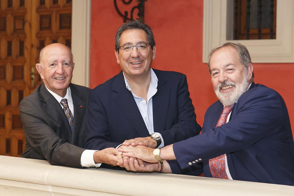 Jesús Mejías, Antonio Pulido y Alfonso Carmona