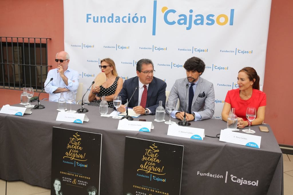 Francisco López, Ainhoa Arteta, Antonio Pulido, Manuel Lombo y Rosa Santos, en la presentación de ¡Que suenen con alegría! 2018