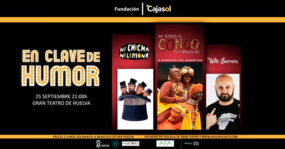 Cartel del III ciclo 'En clave de humor' de la Fundación Cajasol en Huelva