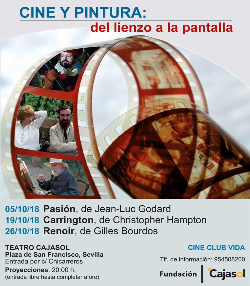 Cartel del ciclo 'Cine y Pintura' en la Fundación Cajasol