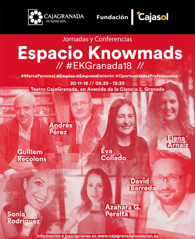 Cartel del Espacio Knowmads Granada 2018