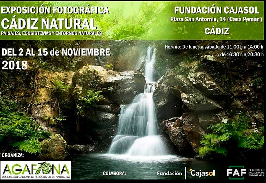 Cartel de la exposición 'Cádiz Natural' en la Fundación Cajasol
