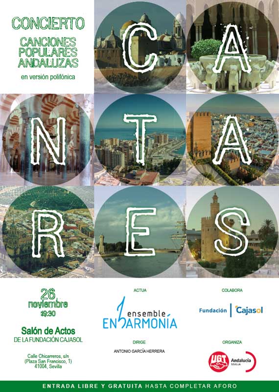Cartel del concierto 'Cantares' de 'Ensemble Enharmonía'