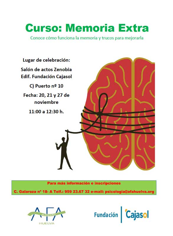 Cartel del curso 'Memoria extra' en Huelva