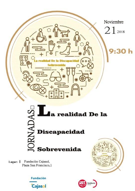 Cartel de las Jornadas sobre Discapacidad Sobrevenida en la Fundación Cajasol