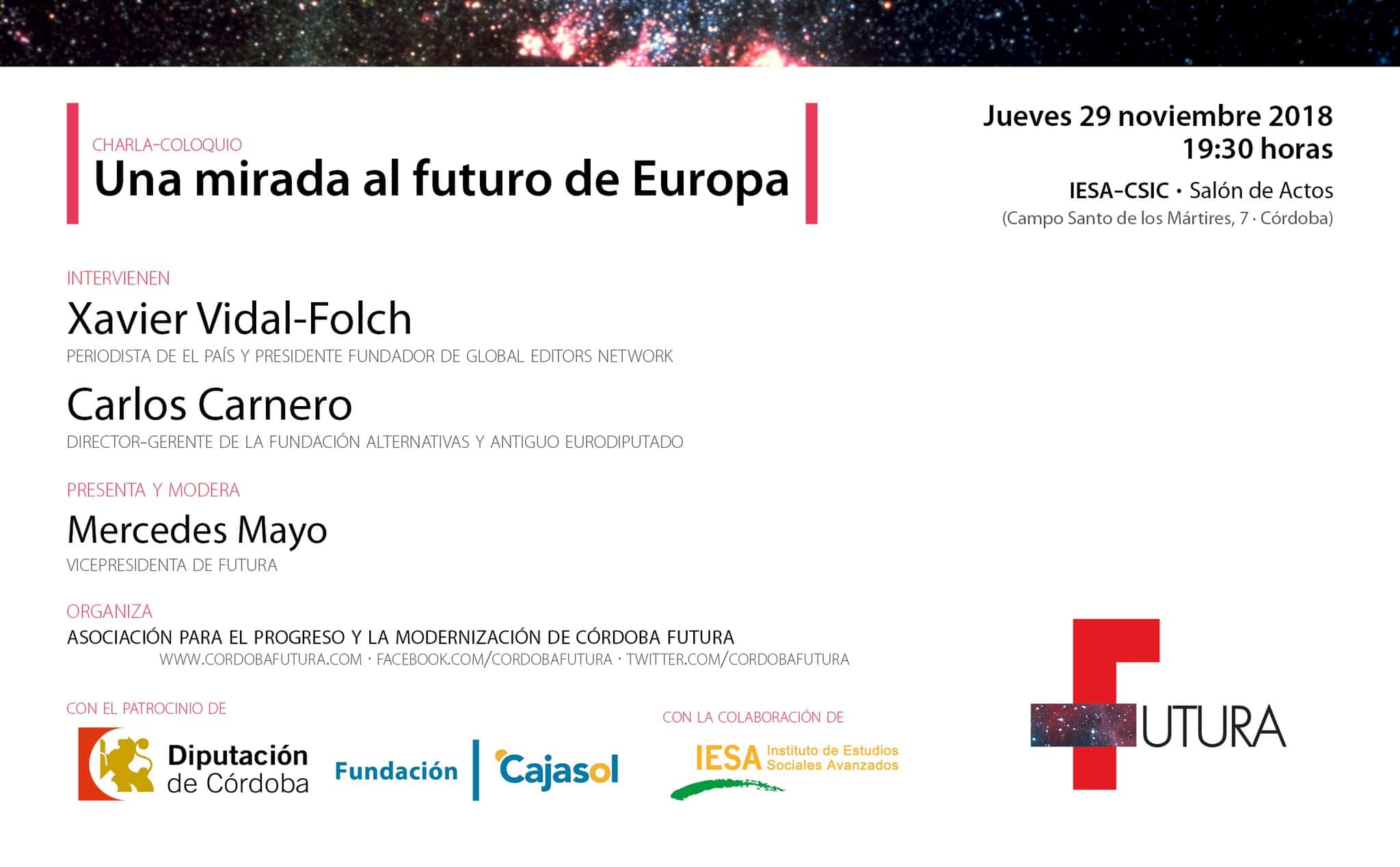 Charla-coloquio Córdoba Futura 'Una mirada al futuro de Europa'