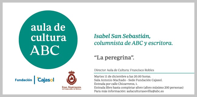Invitación al Aula de Cultura de ABC con Isabel San Sebastián