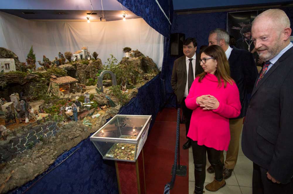 Visita institucional al Belén 2018 de la Fundación Cajasol en Huelva