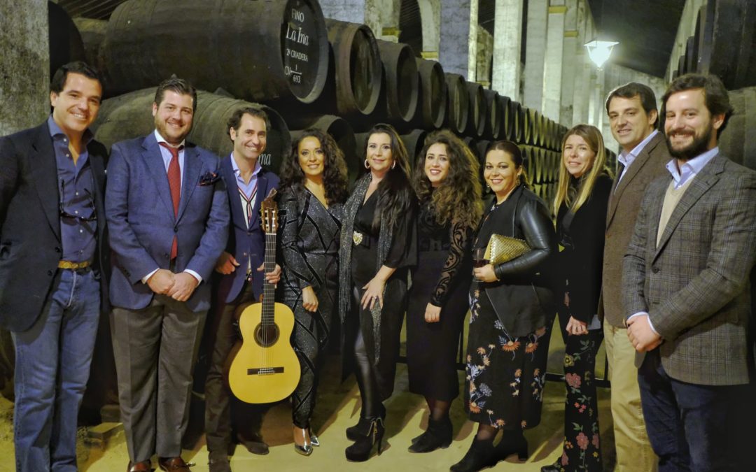 Zambomba solidaria de Andaluces Compartiendo en Bodegas Lustau