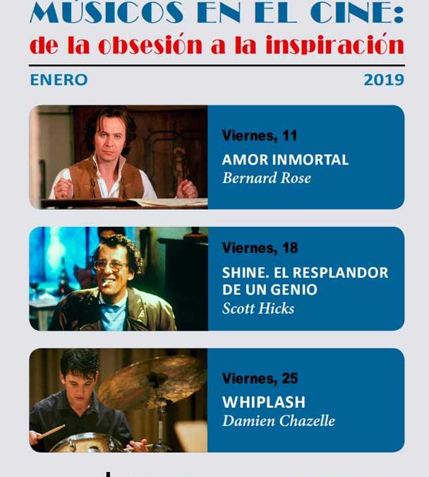 Cartel del ciclo 'Músicos en el cine' de la Fundación Cajasol en Sevilla