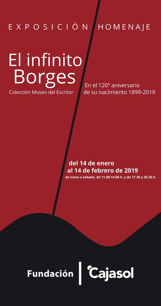 Cartel de la exposición 'El infinito Borges' en Córdoba