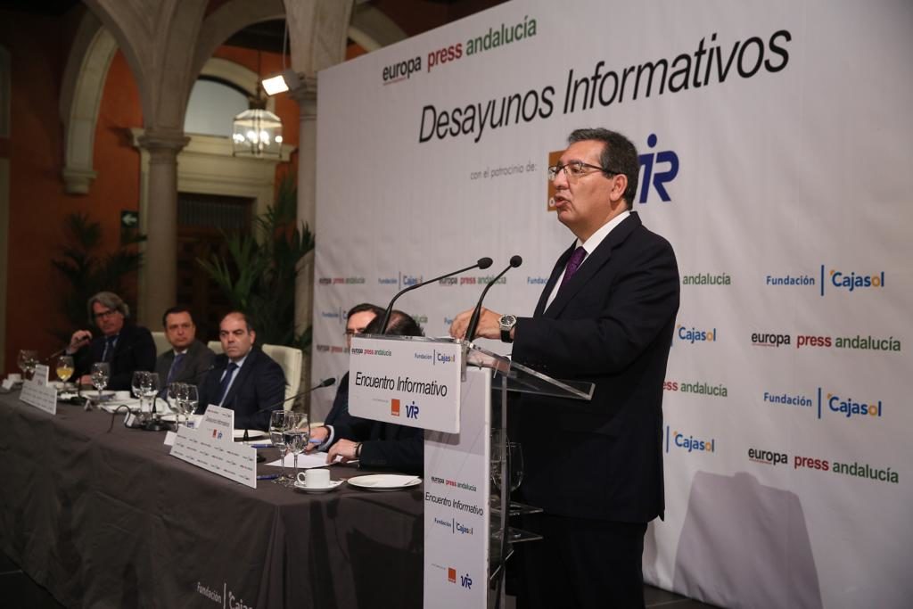 Antonio Pulido, en el Desayuno Informativo de Europa Press con Lorenzo Amor desde la Fundación Cajasol