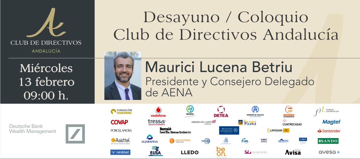 Banner del Club de Directivos Andalucía con Maurici Lucena