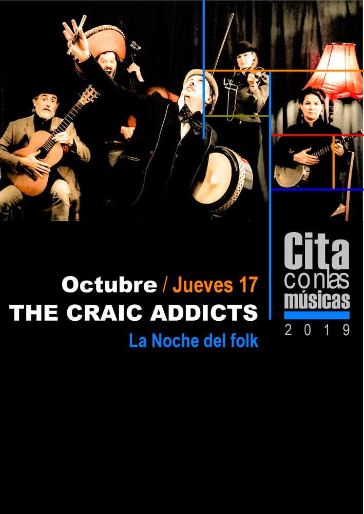 Cartel del ciclo cita con las músicas 2019 con actuación de the craic addicts