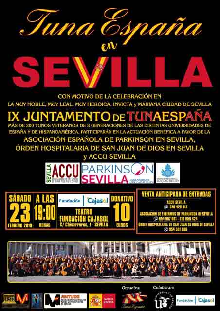 Cartel del IX Juntamiento de Tuna España en Sevilla