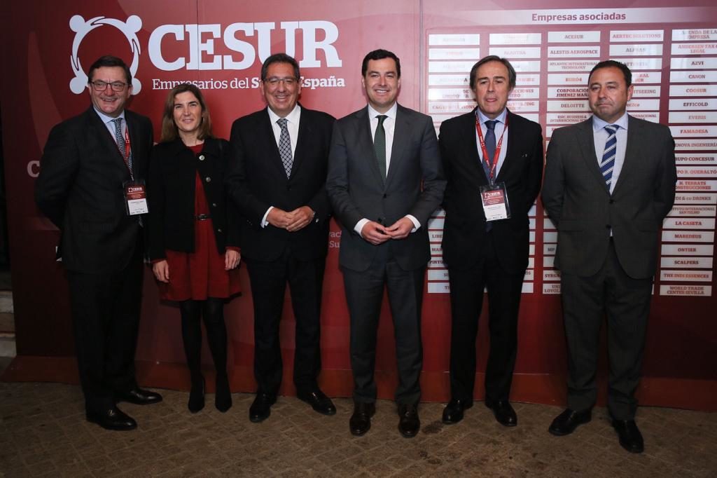 Clausura de la jornada 'La ciberseguridad en la empresa', con Antonio Pulido, Juan Manuel Moreno Bonilla y Ricardo Pumar