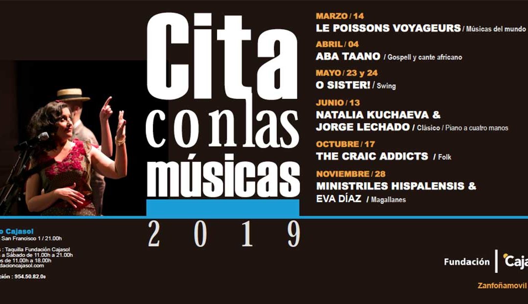 Imagen de la programación del ciclo Cita con las Músicas 2019 en la Fundación Cajasol