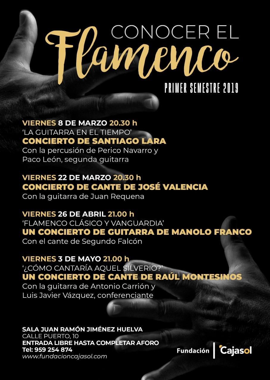 Cartel del XXXIV Ciclo 'Conocer el Flamenco' de la Fundación Cajasol en Huelva