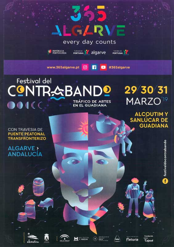 Cartel del Festival del Contrabando tráfico de arte en el Guadiana