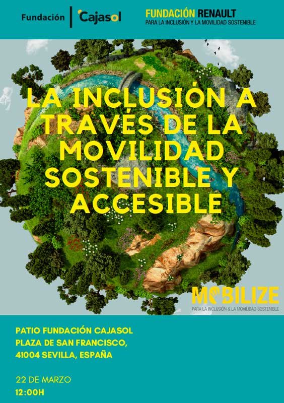 Cartel de la jornada 'La Inclusión a través de la movilidad sostenible y accesible' de Renault