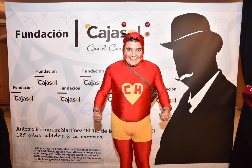 José Antonio Ordóñez, 'El Chapulín Colorado del Falla', ganador del concurso #FinalCOAC2019Cajasol