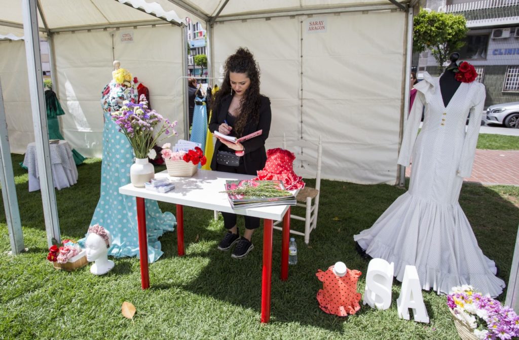 Stand de Moda Flamenca en Cajasol de Volantes 2019 en Huelva