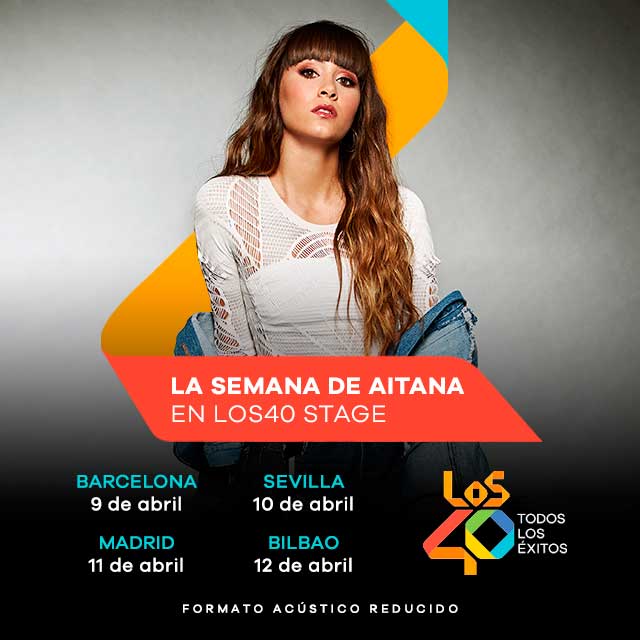 Cartel del concierto de Aitana en la Fundación Cajasol dentro de los 40 Stage