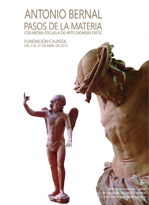 Cartel de la exposición 'Pasos de la materia', de Antonio Bernal, en Córdoba