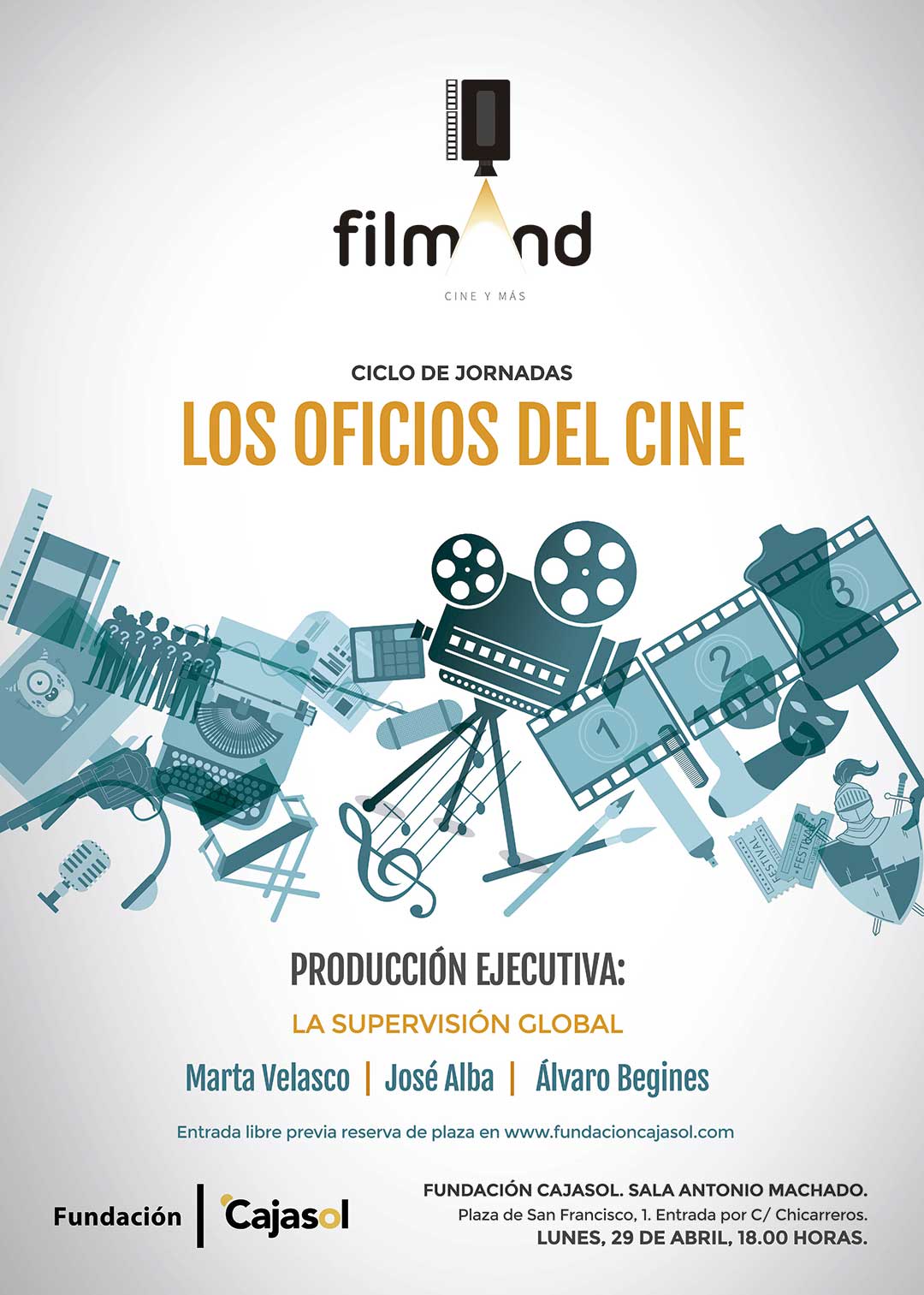 Cartel de las jornadas 'Los oficios del cine' dedicadas a la producción ejecutiva