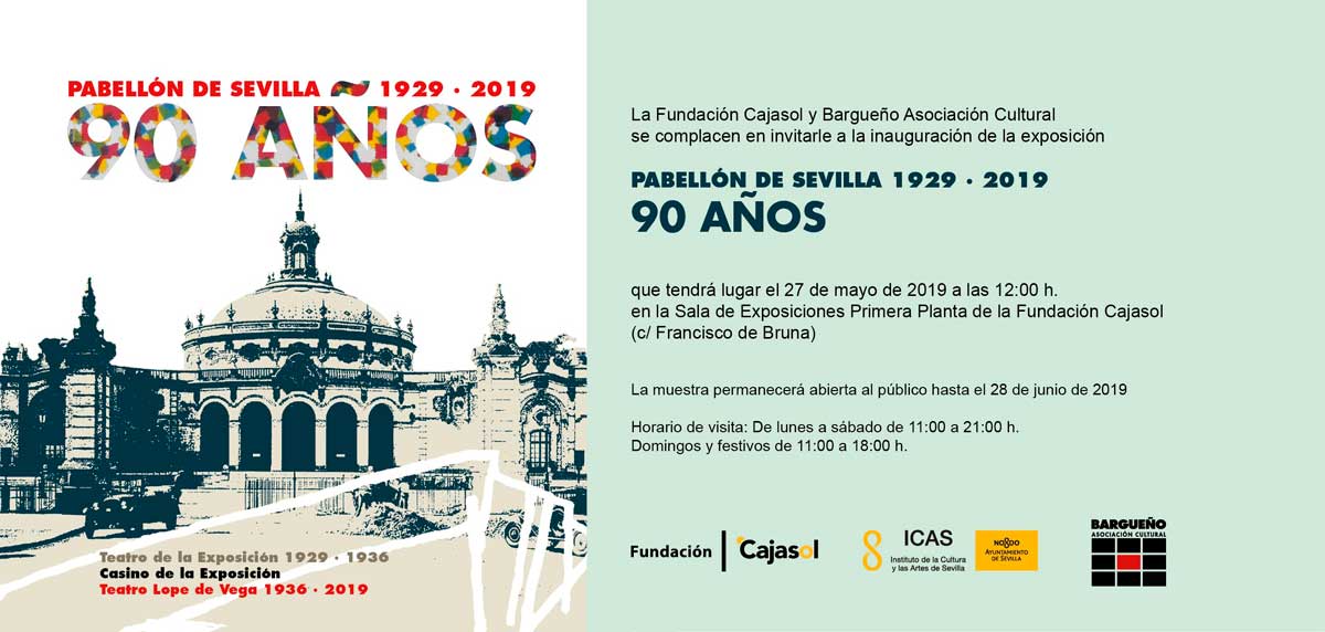 Cartel de la exposición 'Pabellón de Sevilla 1929-2019. 90 años'