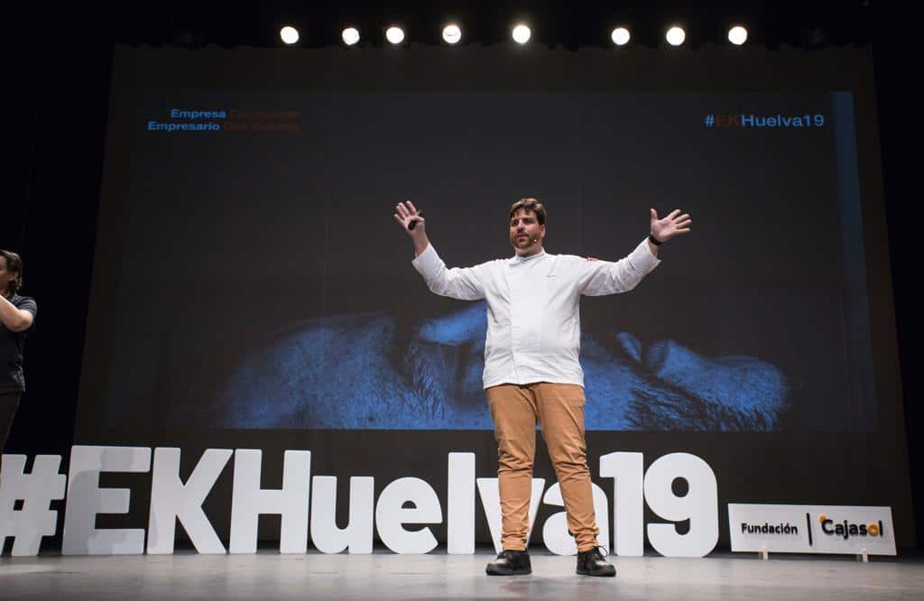 Xanty Elías, durante su intervención en el #EKHuelva19