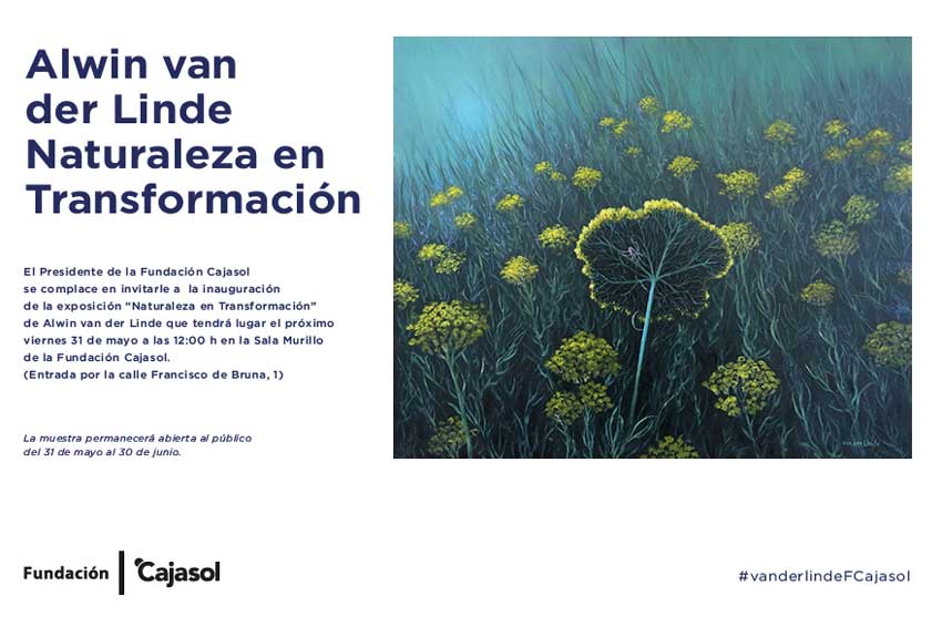 Invitación a la exposición 'Naturaleza en transformación', de Alwin van der Linde, en Sevilla