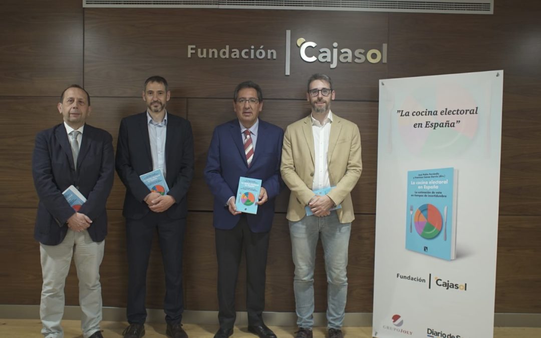 José Antonio Carrizosa, Francisco Camas, Antonio Pulido y José Pablo Ferrándiz, en la Fundación Cajasol