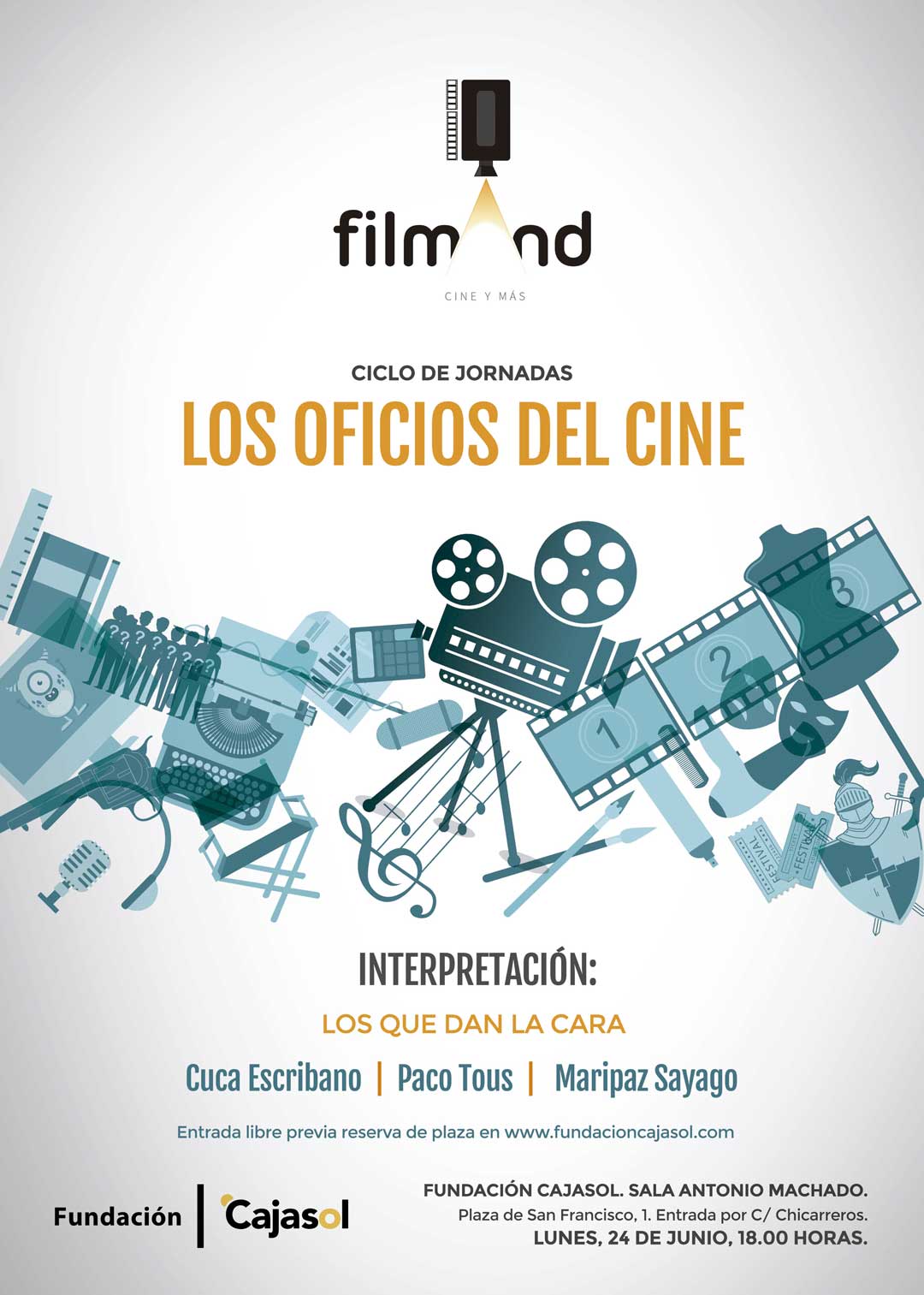 Cartel del ciclo 'Los Oficios del Cine', dedicado a la Interpretación