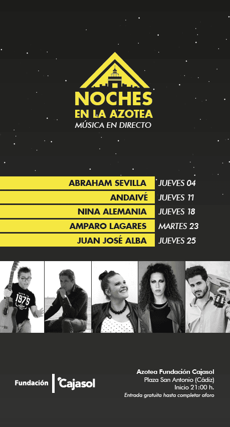 Cartel de 'Noches en la Azotea 2019' en Cádiz