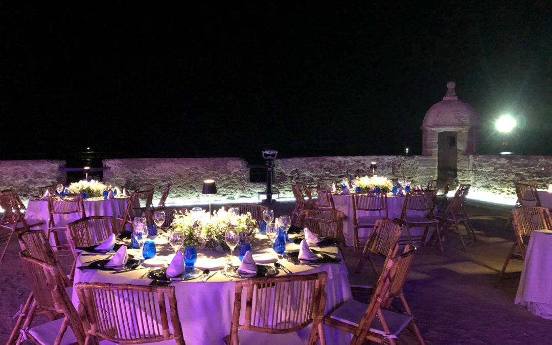 Escenario en el que se celebran las cenas del Estival Flamenco en Cádiz