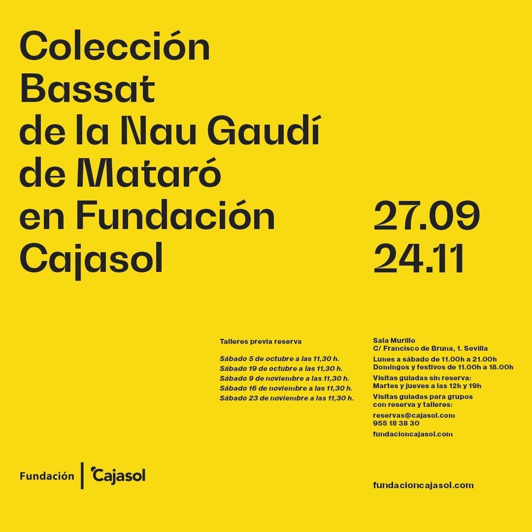 Cartel de la exposición 'Colección Bassat' en la sede de la Fundación Cajasol en Sevilla