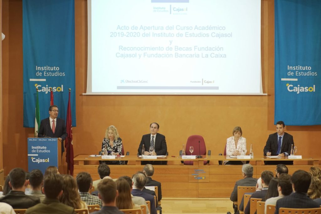 Antonio Pulido, en la inauguración del curso 2019-2020 del Instituto de Estudios Cajasol