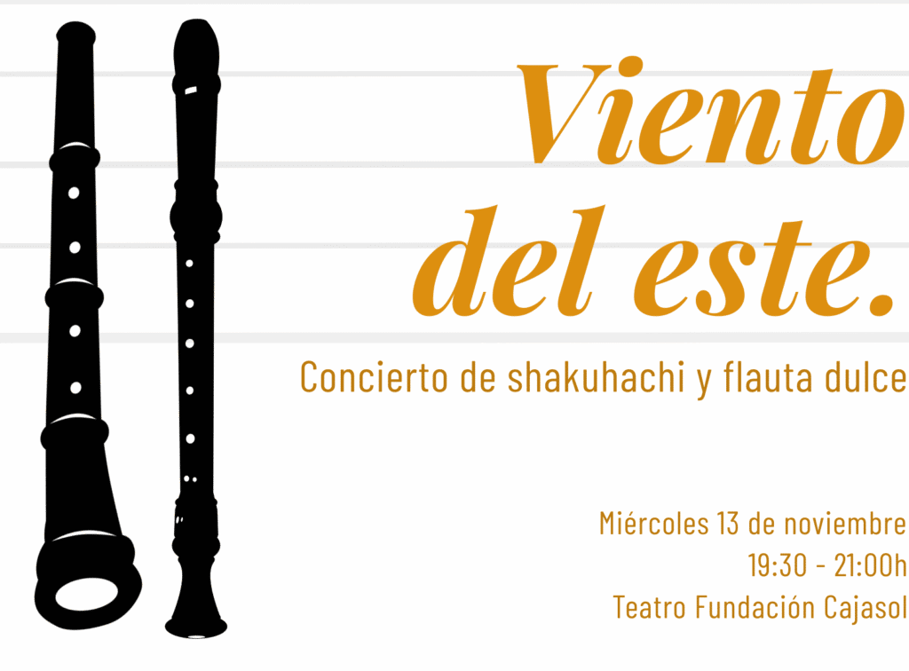 Cartel del concierto 'Viento del Este' dentro de la IV Semana Cultural de Japón en Sevilla