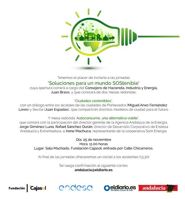 Cartel de las Jornadas 'Soluciones para un mundo SOStenible' en Sevilla
