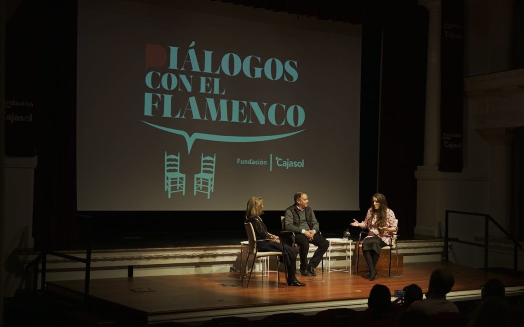 Cristina Heeren y Argentina en el ciclo Diálogos con el Flamenco moderado por José María Castaño en la Fundación Cajasol
