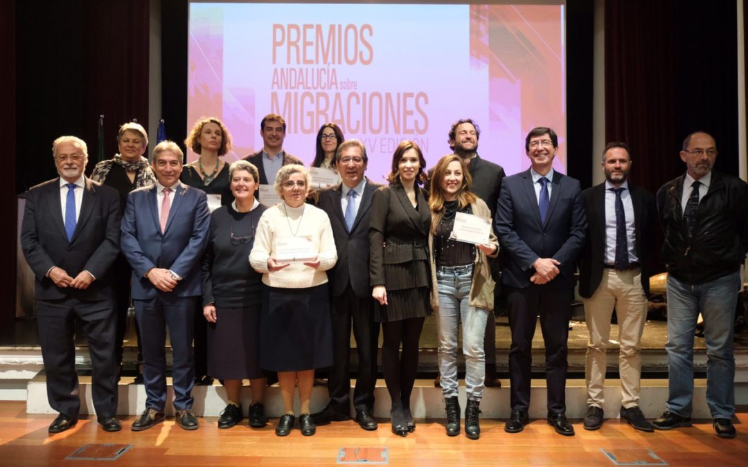Antonio Pulido, en el acto de entrega de los XV Premios Andalucía sobre Migraciones