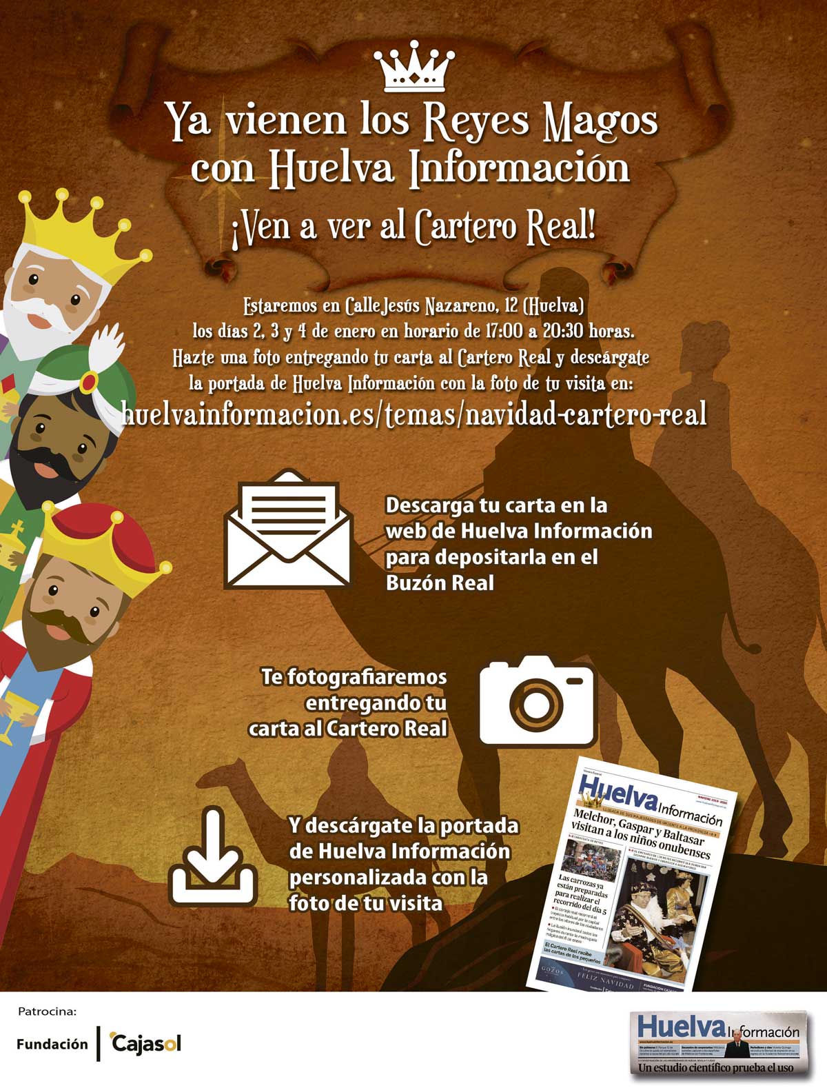 Condiciones para participar en la foto con el Cartero Real en Huelva 2019