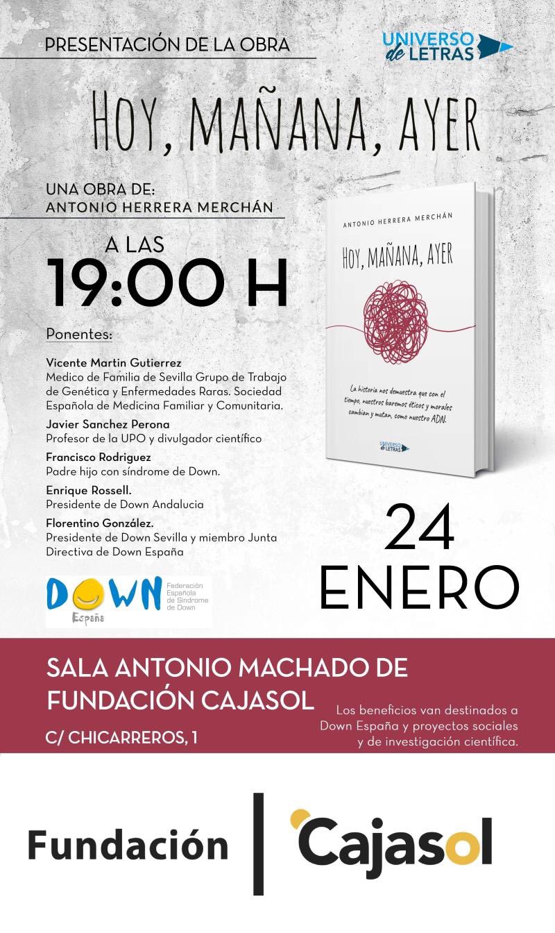 Invitación a la presentación del libro 'Hoy, mañana, ayer' de Antonio Herrera