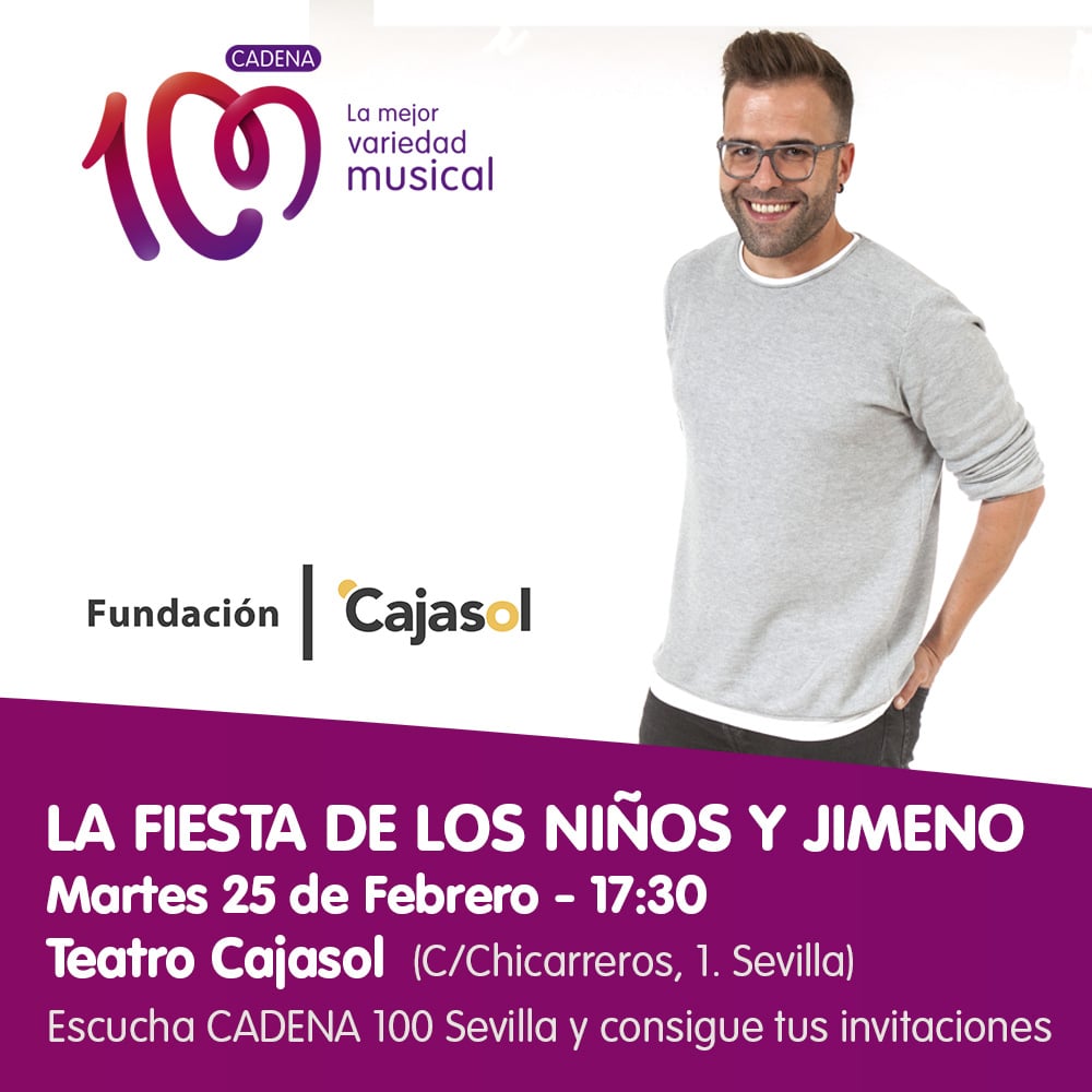 Cartel que anuncia 'La fiesta de los niños y Jimeno' en Sevilla