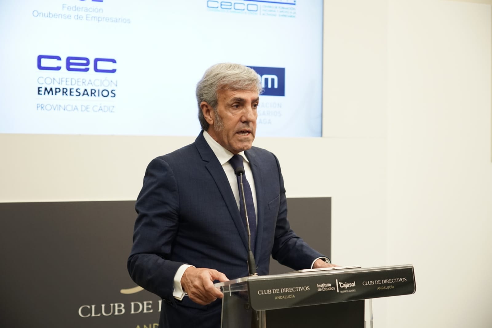 Emilio Moro, durante su intervención en el Club de Directivos Andalucía