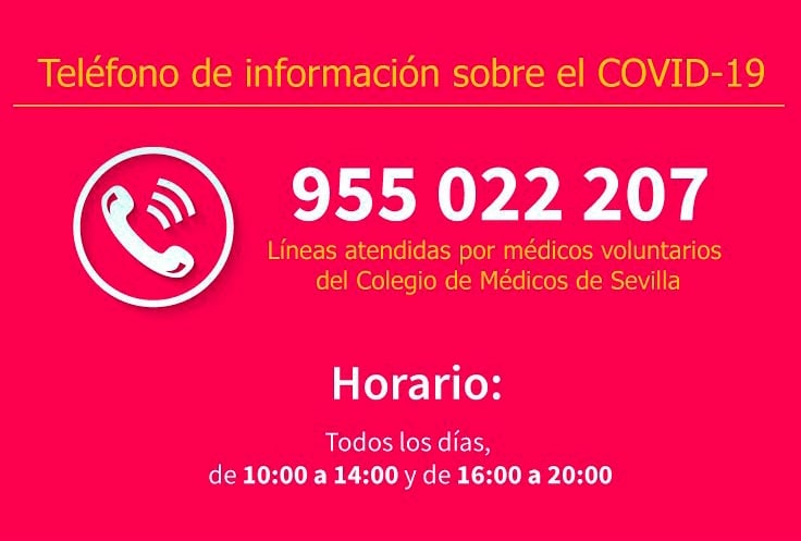 Teléfono de asistencia telefónica sobre Covid-19