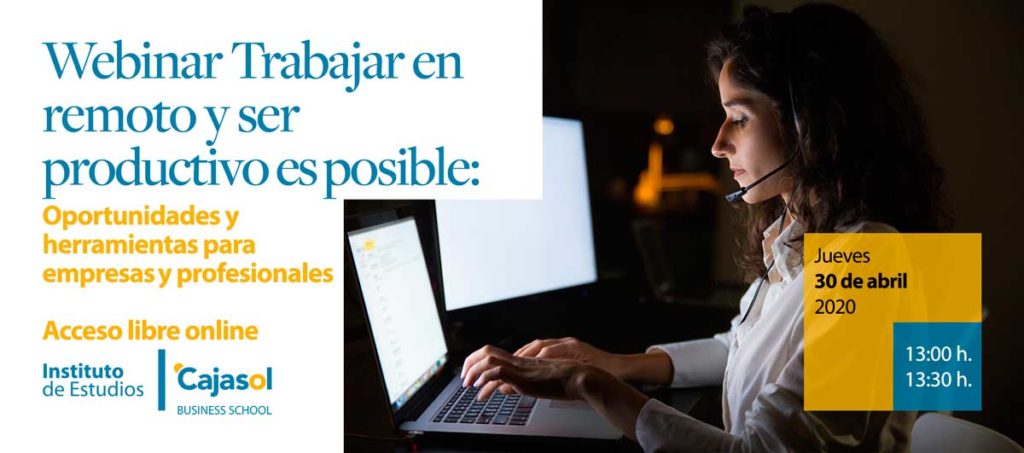 Webinar del Instituto de Estudios Cajasol sobre Teletrabajo